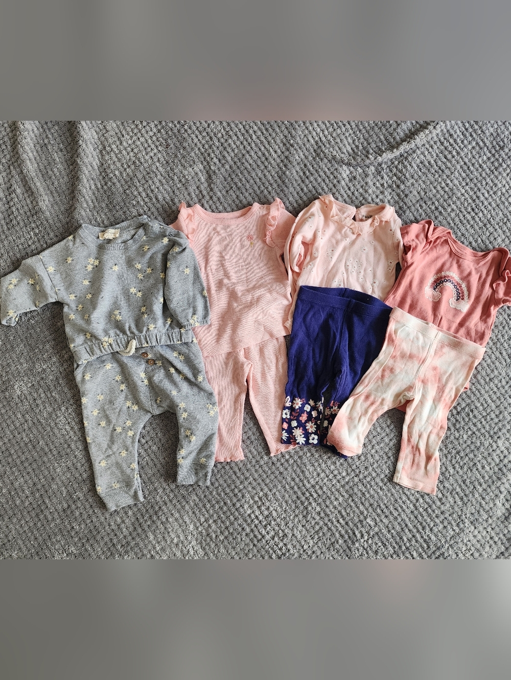 Girls Assorted Pink & Gray Clothing Bundle